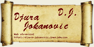 Đura Jokanović vizit kartica